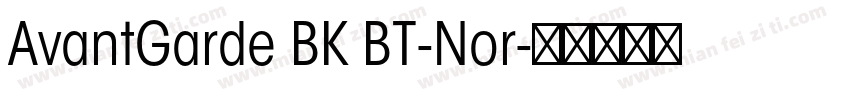 AvantGarde BK BT-Nor字体转换